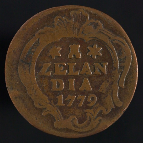 Germany, Zeeland, 1779, money coin swap copper, ZELAN DIA 1779 pay Zeeland