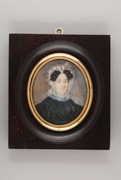 Portrait miniature by Johanna van der Weyden, portrait miniature painting sculpture wood paint watercolor ivory medium