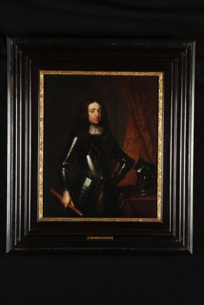 Constantijn Netscher, Portrait of Stadholder Willem III (1650-1702), portrait painting material linen oil painting, Standing