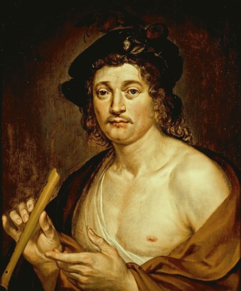 Jacob Lois, Portrait of unknown man in shepherd's clothing: self-portrait Jacob Lois, self-portrait? portrait painting