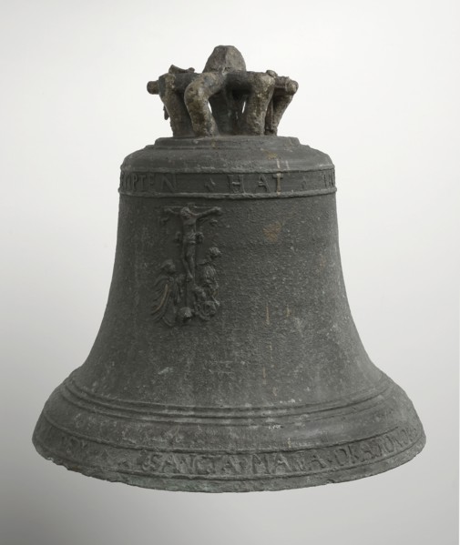 Hans Frei, Bronze bell from the Oudemannenhuis, bell clock clock sound medium bronze iron, approximately 100 kg cast Clock built