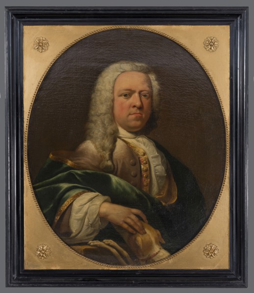 Dionys van Nijmegen, Portrait of Martinus Or Paulus Boogaert, portrait painting visual material linen oil painting, Oval