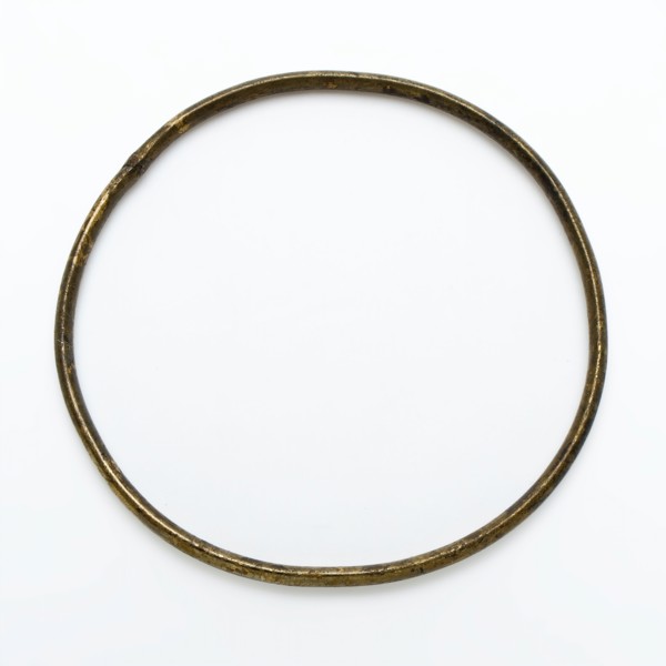 Copper bracelet, thin and smooth-walled, bracelet jewelery clothing accessory clothing soil find copper metal, d 0,3 Metal