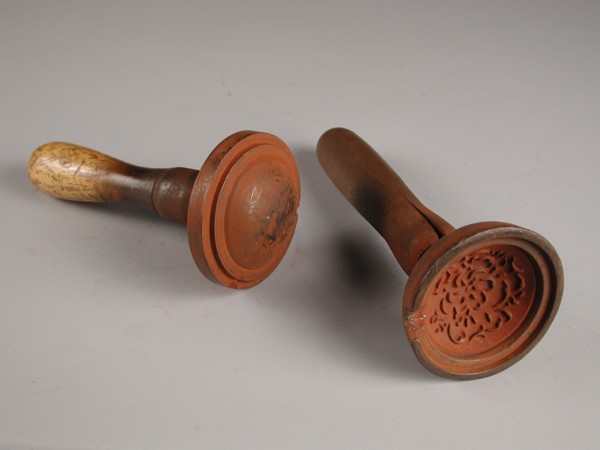 Two-piece bronze mold for cup of pepper spreader, cast molding tool tools kit metal bronze wood iron, cast turned Two