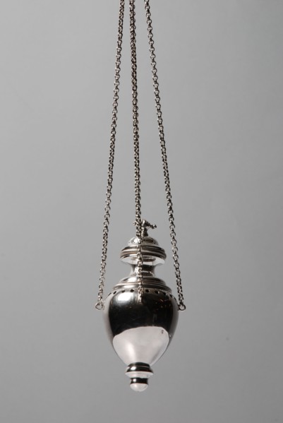 Silversmith: Jean George Grebe, Silver censer, censer ceremonial holder holder silver h 11.0 dm 5.0