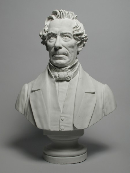 Joseph Graven, Gypsum bust of Johan Rudolf Thorbecke (Zwolle 1798 - The Hague 1872), bust sculpture footage plaster, J. Graven