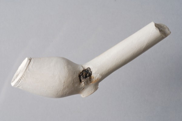 Hendrick Jansz., Clay pipe from the waste from Rotterdam pipe making, clay pipe smoking equipment smoke floor earthenware