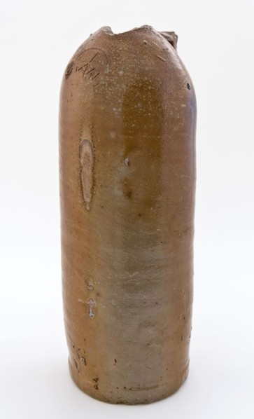 Stoneware mineral pitcher, cylindrical with round shoulder, sausage ear and short neck, mineral water pitcher jar product
