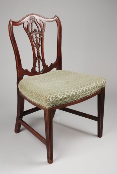 Mahogany straight Chippendale chair, straight-seat chair seat furniture interior interior design wood mahogany beechwood velvet