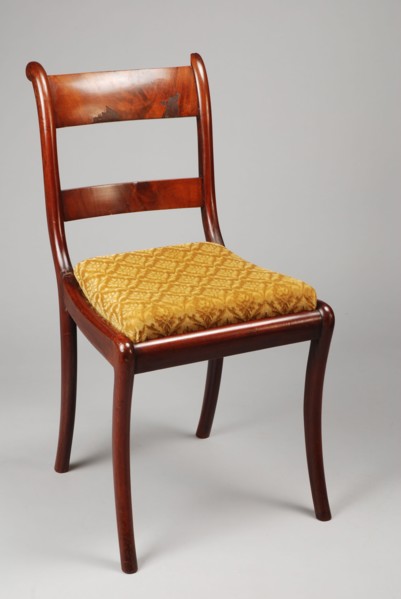 Mahogany Biedermeier chair, chair furniture furniture interior design wood mahogany velvet, Two mahogany Biedermeier chairs