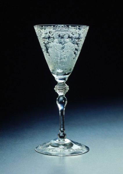 meester van het Vingerhoedglas (engraving), Goblet engraved on the occasion of the marriage Herman Vingerhoed and Maria