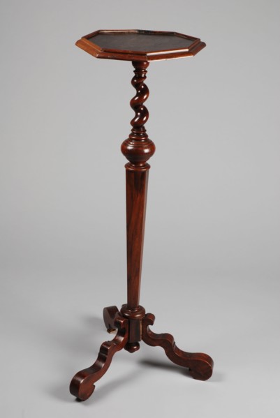 Louis Quatorze guéridon, candlestickstand standard furniture interior design wood walnut oak wood, Octagonal leaf and column