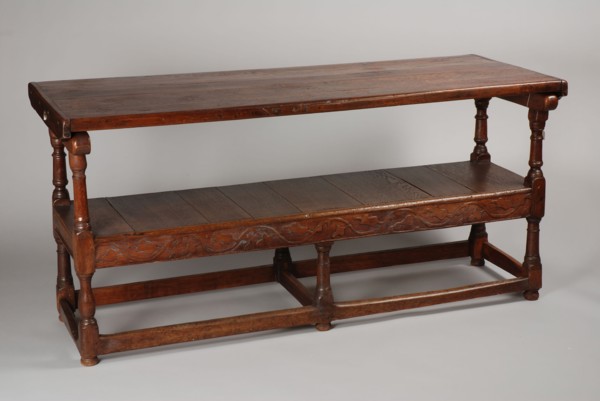English oak table bench, table bench furniture furniture interior design oak wood h 81.0, By placing the table top upright