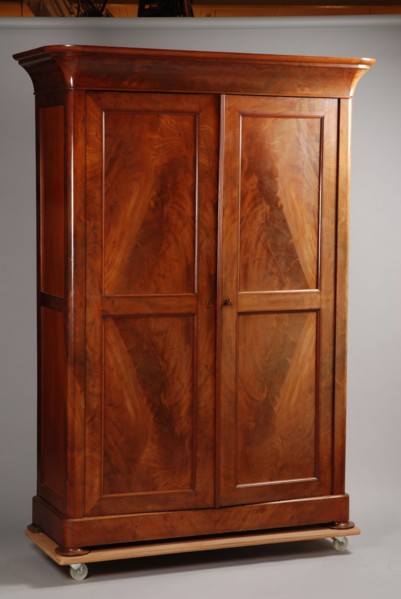 High Biedermeier linen cupplate, linen cupboard cupboard cabinet furniture furniture interior design wood mahogany oak brass
