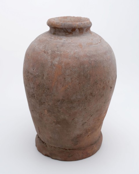 Pottery pot on stand, baluster shape, was used in the sugar industry, sugar bowl pot holder soil find ceramic earthenware glaze