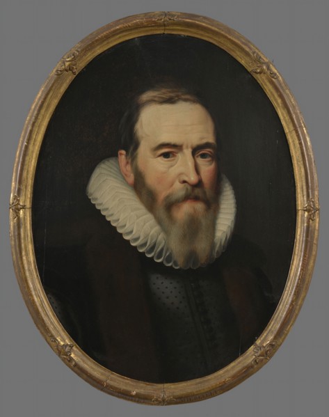 copy after: Michiel Jansz. van, Portrait of Johan van Oldenbarnevelt, portrait painting visual material wood oil panel, Oval