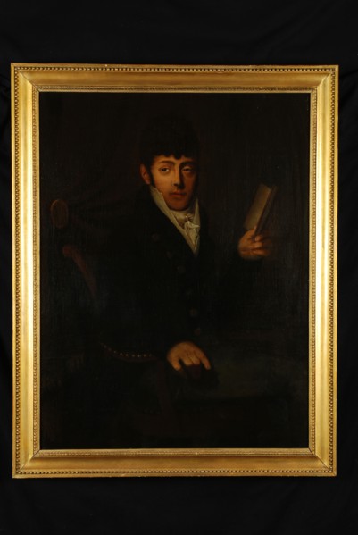Portrait of Johan Gregorius Mees, portrait painting canvas linen oil painting, Standing rectangular portrait of young man