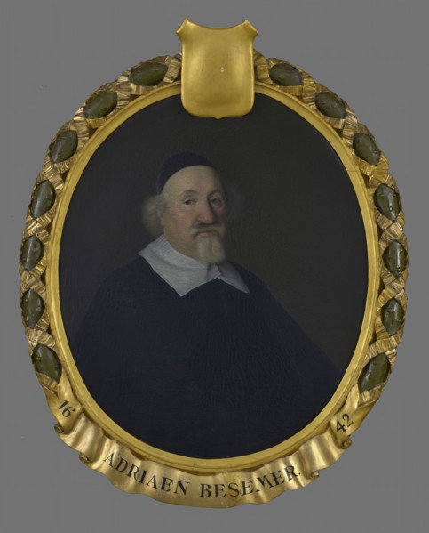 Pieter van der Werff, Portrait of Adriaen Lenertsz. Besemer (1584-1657), portrait painting footage linen oil painting, Oval