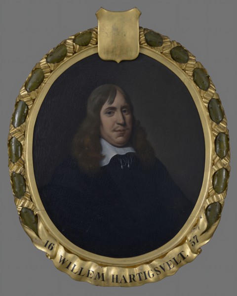 Pieter van der Werff, Portrait of Willem Hartigsvelt (? -1664), portrait painting visual material linen oil paint, Oval portrait