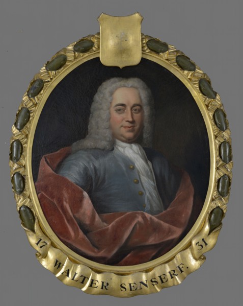 Jan Maurits Quinkhard, Portrait of (Sir) Walter (Gualtherus) Senserf or Senserff (1683-1752), portrait painting visual material