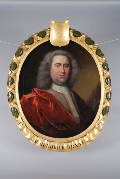 Oval portrait of Hendrick Braats (1702? -1741), portrait painting visual material linen oil painting canvas, Oval portrait