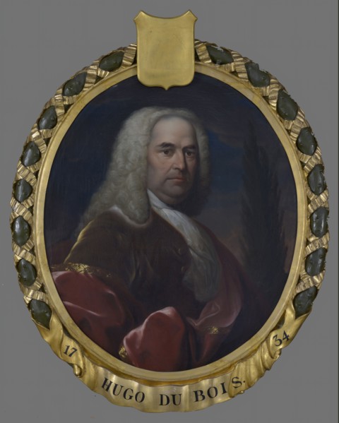 Dionys van Nijmegen, Portrait of Hugo du Bois (1680-1740), portrait painting material canvas oil painting canvas, Oval portrait