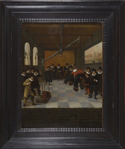after: gravure van Savrij, 1619, Libra (equator) of Holland or Hollandsche Transformation, painting visual material wood oil