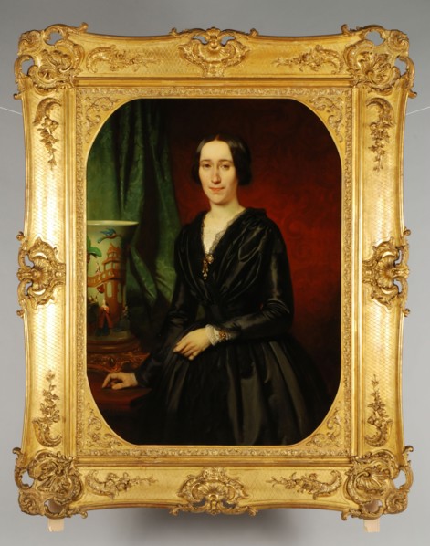 Willem Hendrik Schmidt, Portrait of Elisabeth van Hoboken (1819-1888), portrait painting footage linen oil painting wood canvas