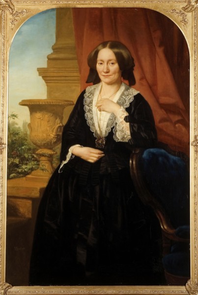 Jacob Spoel, Portrait of Maria van Hoboken, portrait painting material linen oil painting, Standing rectangular portrait