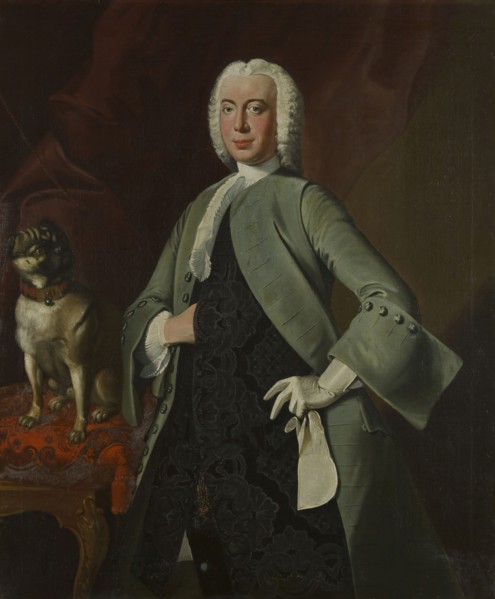 R. Harvie, Portrait of probably Cornelis van Rijckevorsel (1705-1777), portrait painting footage linen oil, Standing rectangular