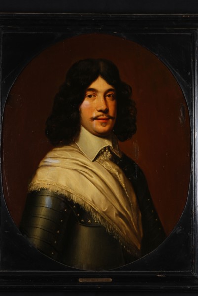 Portrait of probably Charles de Bringues (circa 1630 - after 1676), commander of Zwartsluis, portrait painting visual material