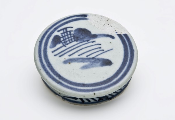 Lid of ginger jar, Chinese porcelain, lid closure ginger jar pot holder soil find ceramic porcelain glaze feldspar glaze, hand