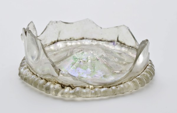 Fragment of stand ring, bottom and part wall of nodule cup, mug drinking glass drinking utensils tableware holder soil find