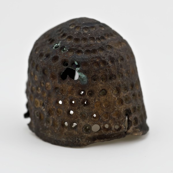 Copper molded thimble, thimble sewing kit soil find copper metal, cast Copper cast thimble spirally left twisted on the top