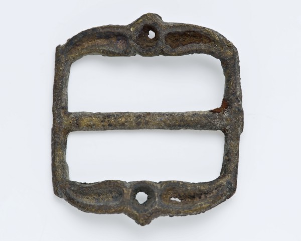 Belt accessories in the form of buckle with bent middle post, including hanging loop, buckle fastener component ground find