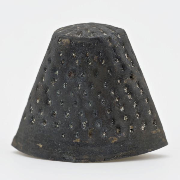 Copper pressed thimble, thimble sewing kit soil find copper metal, pressed Copper pressed thimble with pits without groove