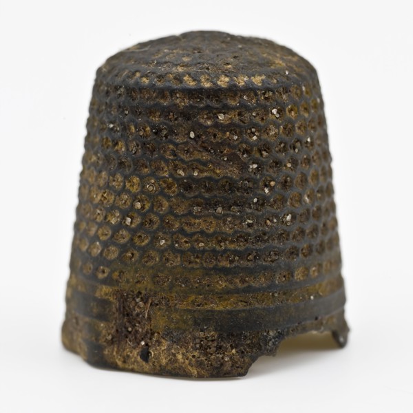 Copper pressed thimble, thimble sewing kit soil find copper metal, pressed Copper pressed thimble with holes without groove
