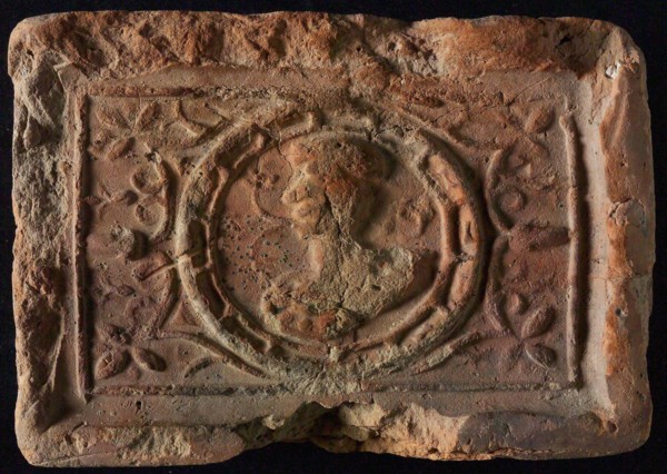 Hearthstone, Luiks, from Luik, Liege Belgium, with wide frame, with male head, fireplace stone fireplace component ceramics