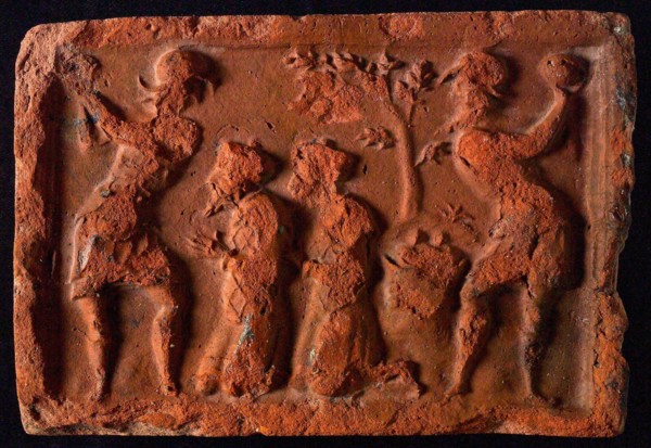 Hearthstone, from Antwerp Belgium, with narrow frame, the history of Susanna, hearth stone fireplace part ceramic brick 10.5