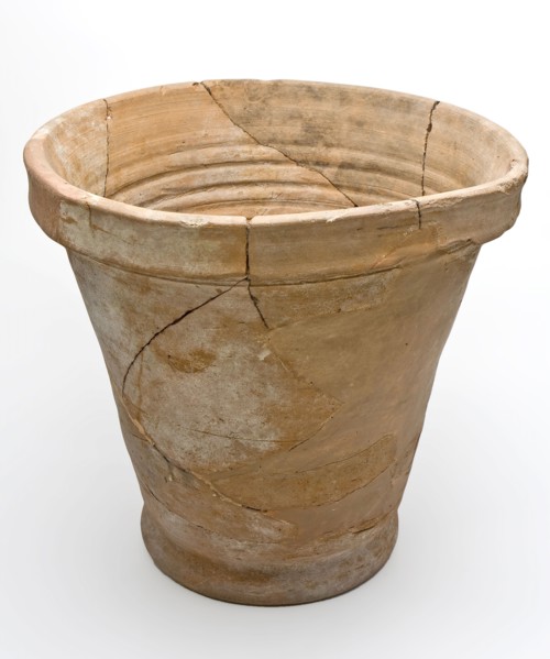 Pottery flower pot, red shard, conical shape, five holes in the bottom, flower pot holder earthenware ceramic earthenware, hand