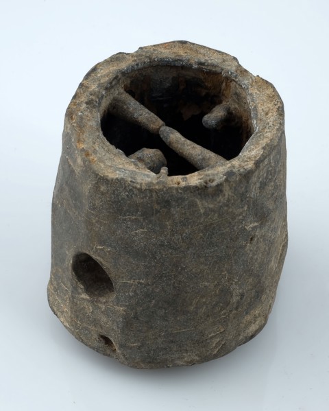 Cylindrical lead pole reinforcement, weighting fittings ground find lead metal, side 6,5 casts Tubular-shaped lead reinforcement