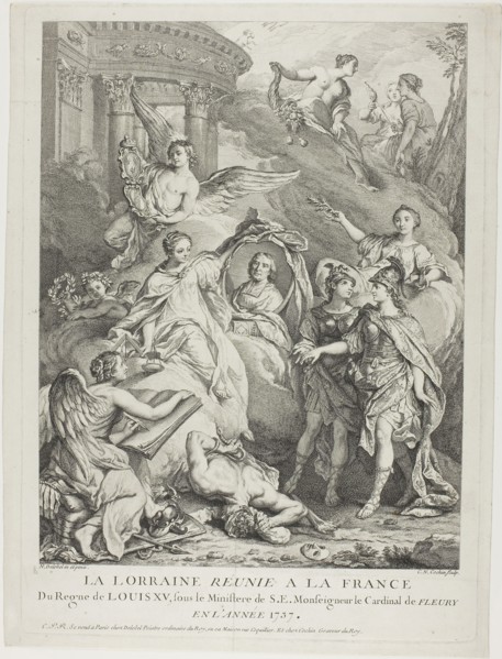 The Lorraine Reunited with France, 1737, Charles-Nicholas Cochin the younger (French, 1715-1790),