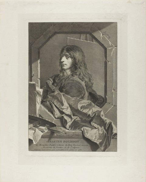 Sebastian Bourdon, 1733, Laurent Cars, French, 1699-1771, France, Etching on paper, 360 × 247 mm
