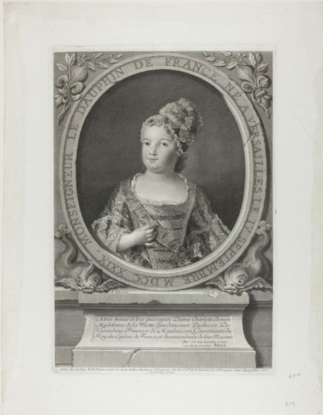 Monseigneur the Dauphin of France, 1730/33, Jean Daullé (French, 1703-1763), after Alexis-Simon