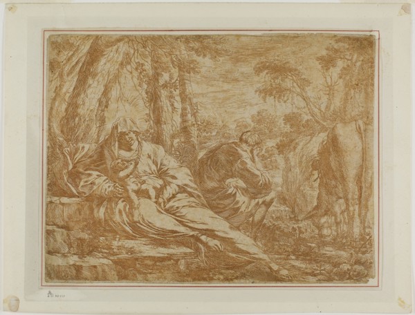 Rest on the Flight into Egypt, n.d., Bartolomeo Biscaino, Italian, before 1629-1657, Italy, Etching