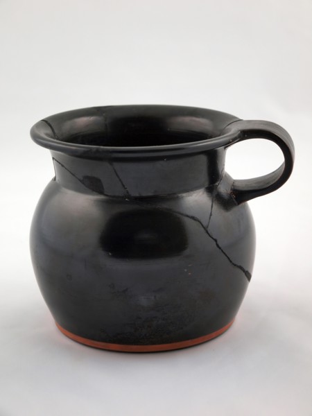 Mug, about 460 BC, Greek, Athens, Greece, terracotta, decorated in the black-glaze technique, 9.2 ×