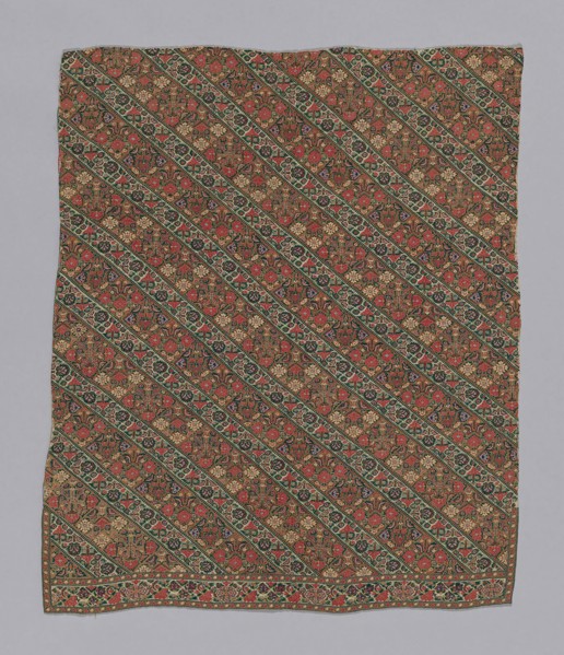 Panel (From Woman’s Trousers), 19th century, Iran, Iran, 67.4 × 55.2 cm (26 1/2 × 21 3/4 in.)
