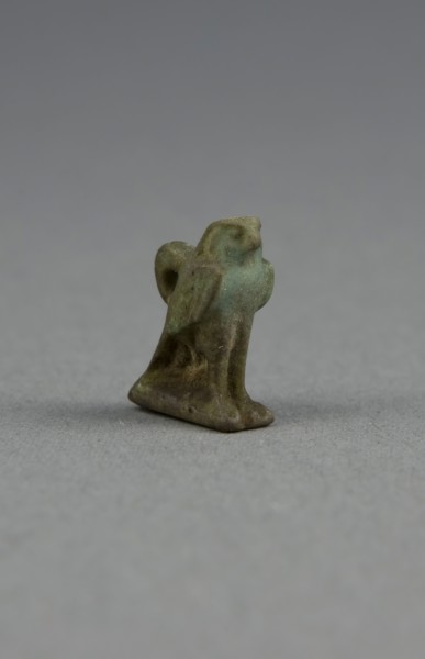 Amulet of a Hawk, Third Intermediate Period, Dynasty 21–25 (1070–656 BC), Egyptian, Egypt, Faience,