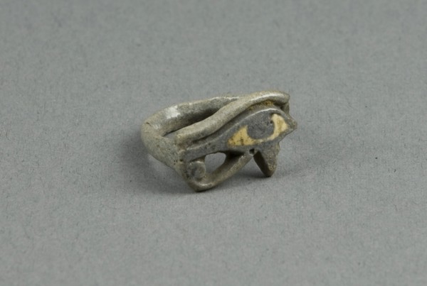 Ring: Udjat Eye, New Kingdom, Dynasty 18 (about 1350 BC), Egyptian, Egypt, Multi-colored faience, H