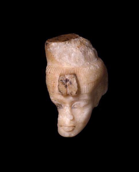 Head From a Shabti (Funerary Figurine) of Queen Tiye, New Kingdom, Dynasty 18, Reign of Akhenaten